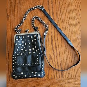 Jessica Simpson Black Crossbody with Silver Accents